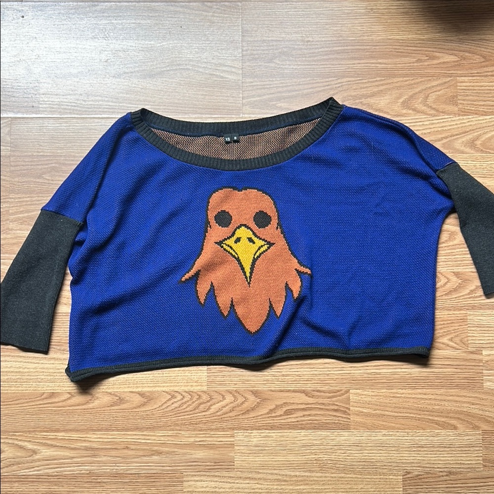 Elhoffer Design Eagle Oversize Crop Sweater, size xs/s